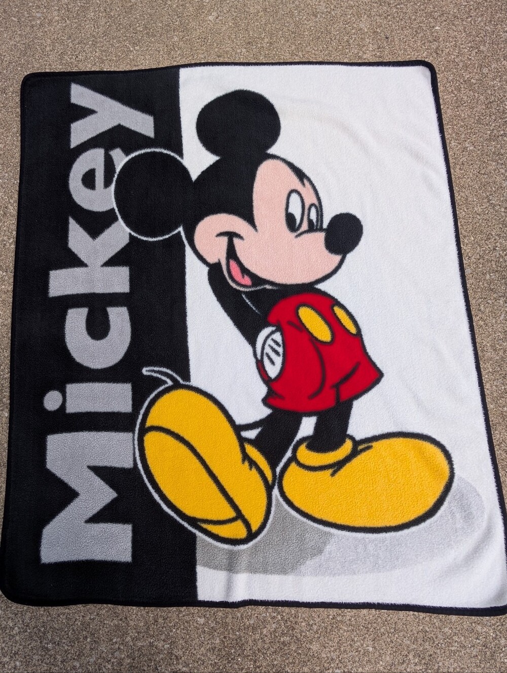 Biederlack Disney Mickey Mouse Blanket Throw Walt Disney Productions Retro VTG